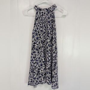 Entro Blue and Black Leopard Print Dress